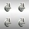 Service Caster 5 Inch 316SS Gray Polyurethane Wheel Swivel Bolt Hole Caster Set with Brake SCC SCC-SS316BH20S514-PPUB-TLB-4 - alternate 1